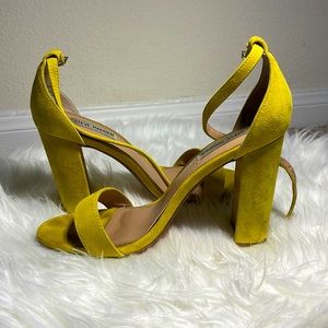 Yellow Open Toe Heels - Size 8.5